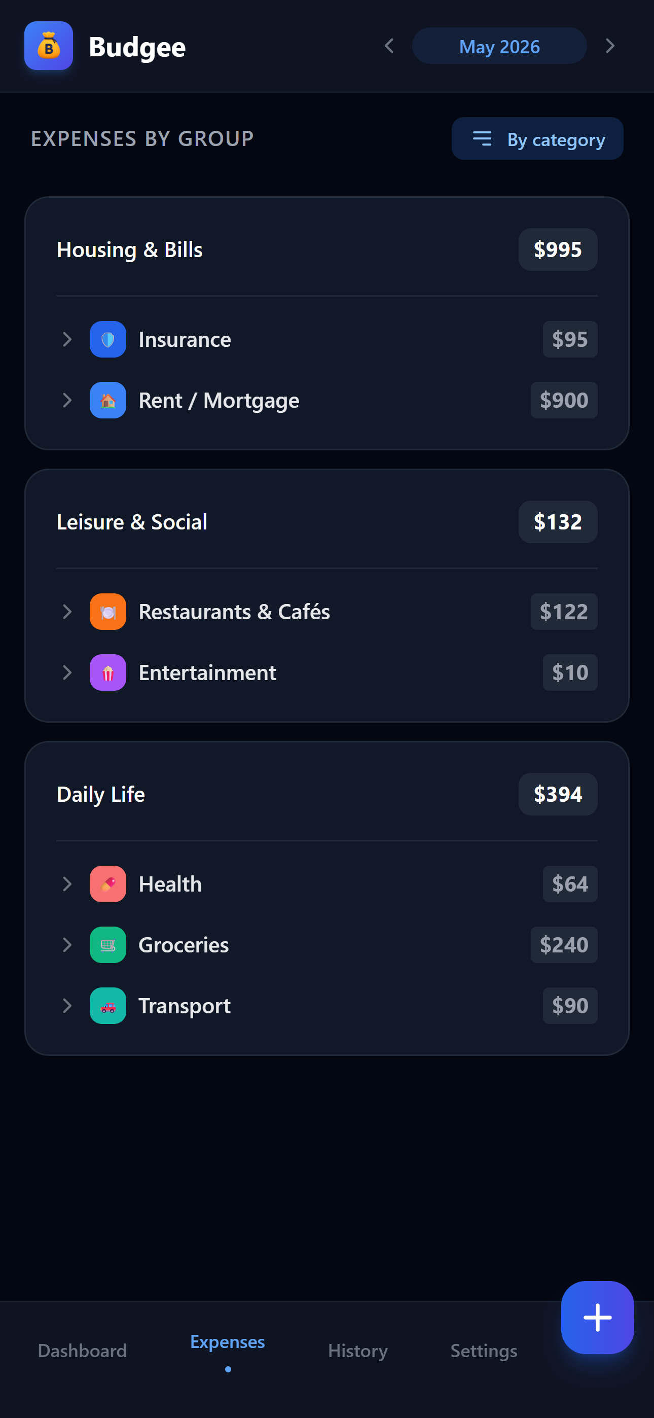 Expenses — Budgee