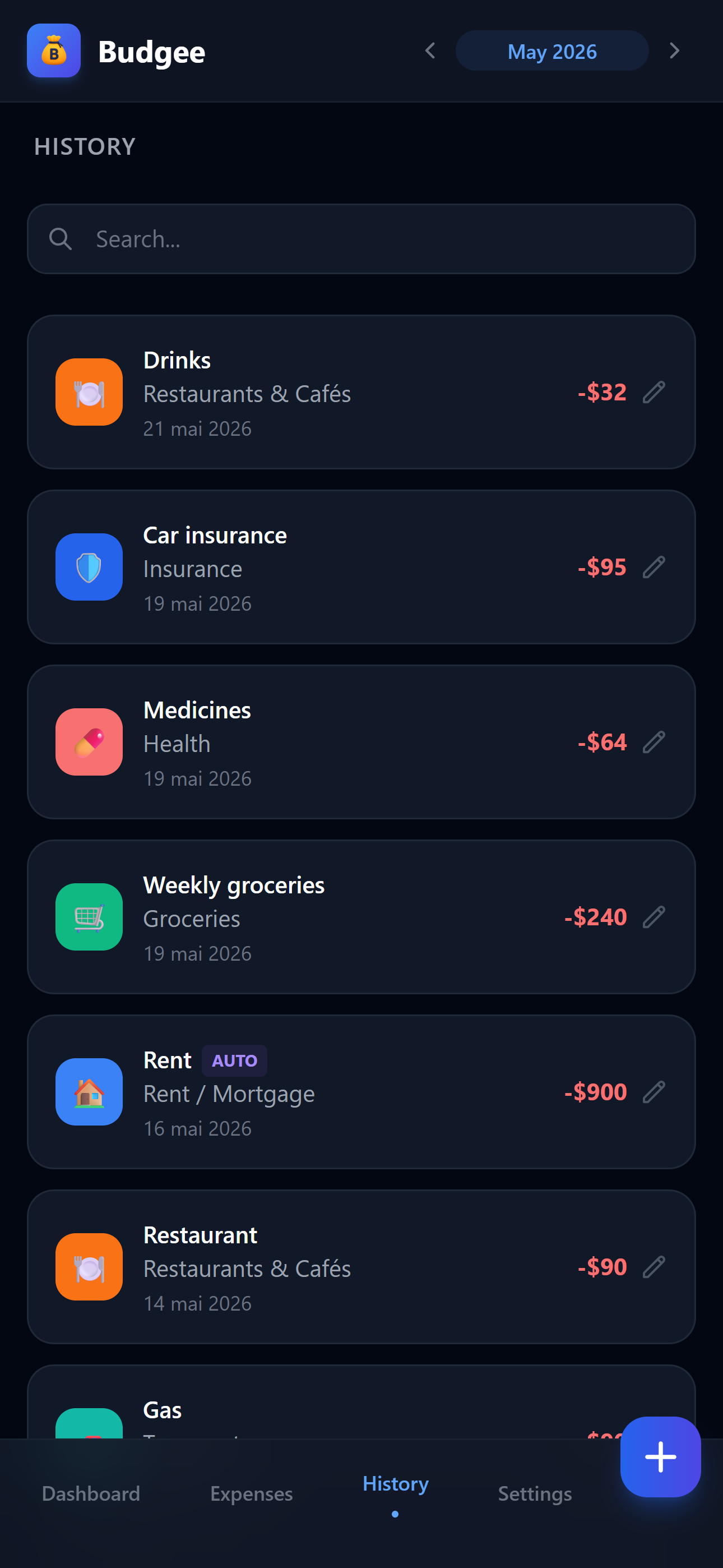 History — Budgee